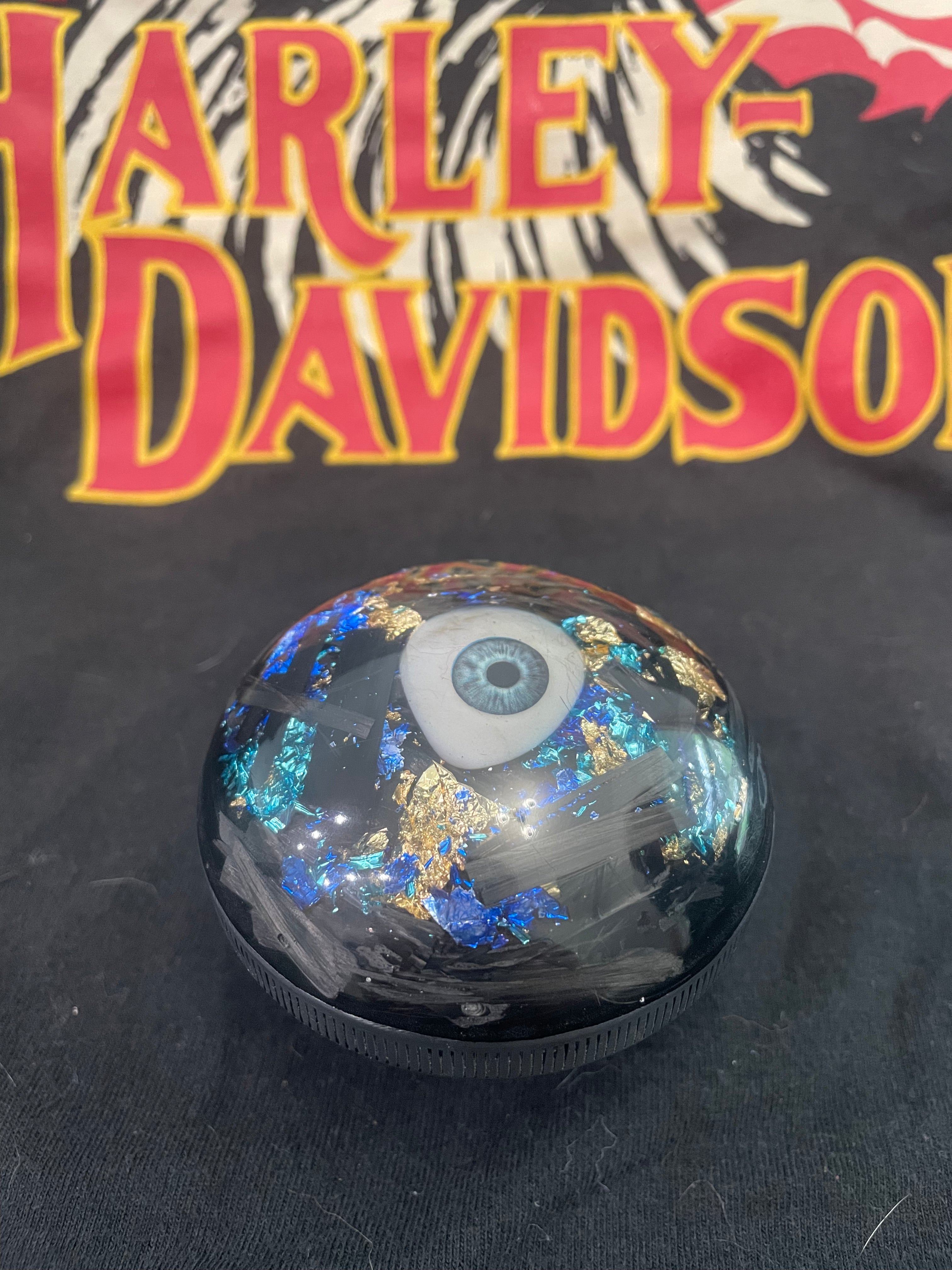 Eye See You Harley Davidson gas cap